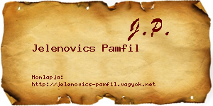 Jelenovics Pamfil névjegykártya